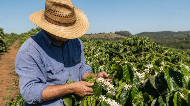 Safra brasileira de café enfrenta risco de até 20%