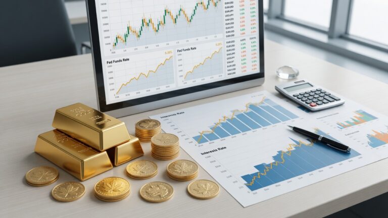 Ouro cai com dólar forte e juros no radar