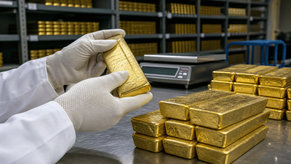 Ouro perto de US$ 4 mil recua sob pressão do petróleo e do Fed